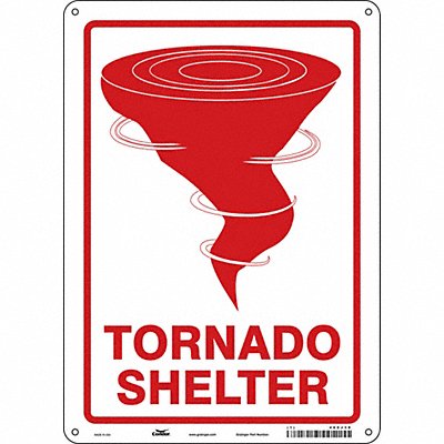 CONDOR 480J39 K1739 Safety Sign 14 in x 10 in Aluminum