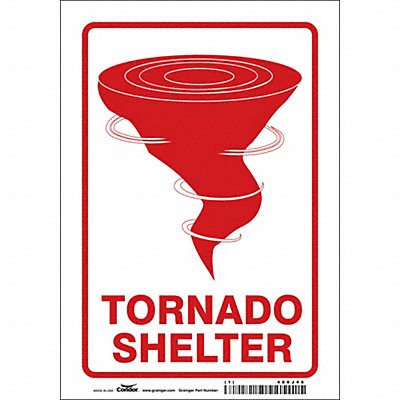 CONDOR 480J46 K1739 Safety Sign 10 in x 7 in Vinyl