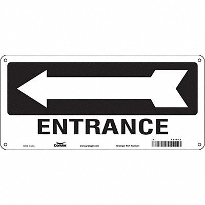 CONDOR 480K32 Safety Sign 6 1/2 x 14 in Polyethylene