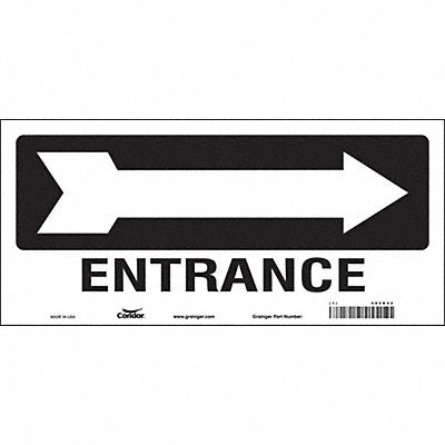 CONDOR 480K42 Safety Sign 6 1/2 in x 14 in Vinyl