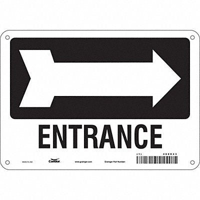 CONDOR 480K43 Safety Sign 7 in x 10 in Aluminum