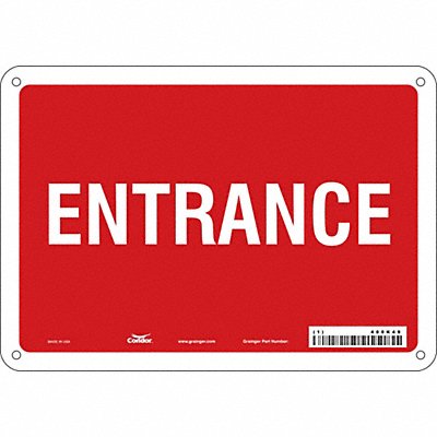 CONDOR 480K49 K1795 Safety Sign 7 in x 10 in Aluminum