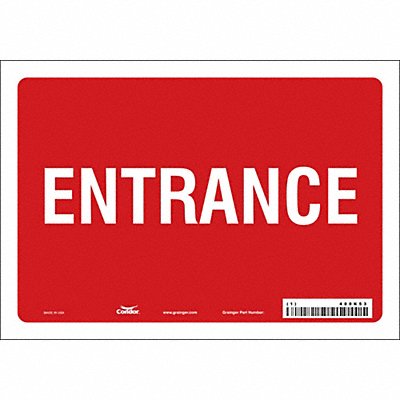 CONDOR 480K53 K1795 Safety Sign 7 in x 10 in Vinyl