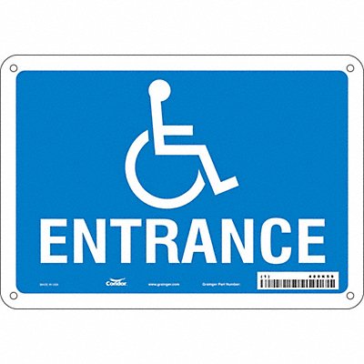 CONDOR 480K59 Safety Sign 7 in x 10 in Polyethylene