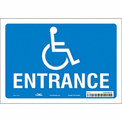 CONDOR 480K62 Safety Sign 7 in x 10 in Vinyl