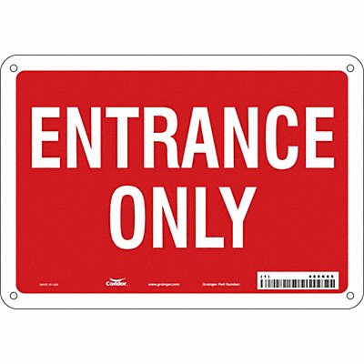 CONDOR 480K65 K1799 Safety Sign 7 in x 10 in Aluminum