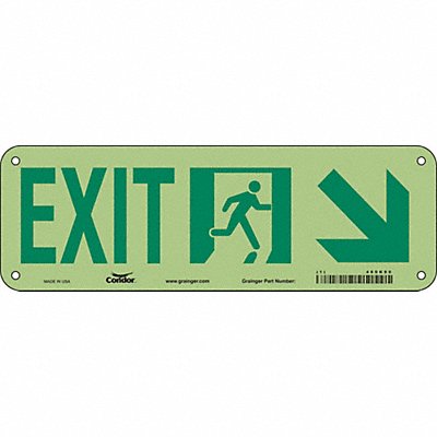 CONDOR 480K90 Safety Sign 7 in x 21 in Polyethylene