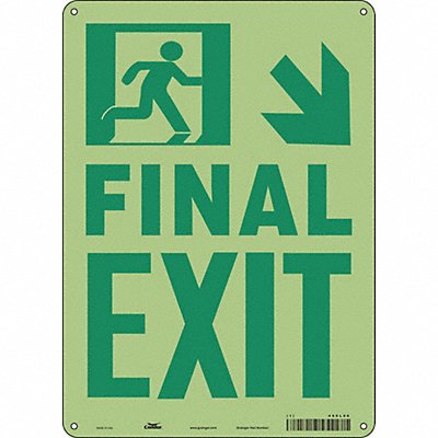 CONDOR 480L06 Safety Sign 14 in x 10 in Polyethylene