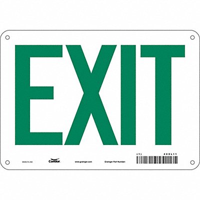 CONDOR 480L11 Safety Sign 7 in x 10 in Aluminum