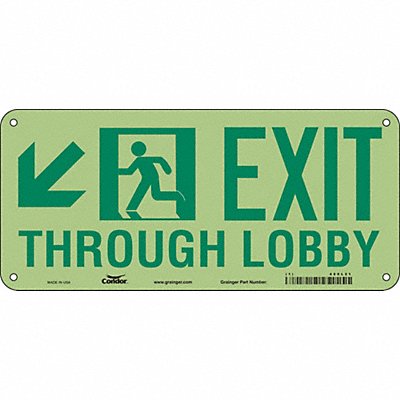 CONDOR 480L21 Safety Sign 10 in x 22 in Polyethylene