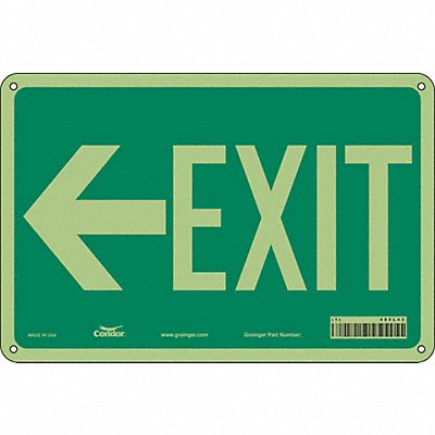 CONDOR 480L43 Safety Sign 8 in x 12 in Aluminum