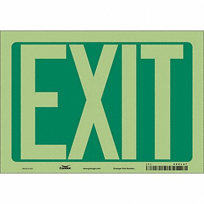 CONDOR 480L47 K1849 Safety Sign 7 inx10 in Glow Vinyl