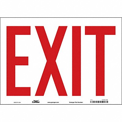 CONDOR 480L89 J7040 Safety Sign 10 in x 14 in Vinyl
