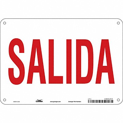 CONDOR 480L91 Safety Sign 7 in x 10 in Aluminum