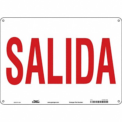 CONDOR 480L92 Safety Sign 10 in x 14 in Aluminum