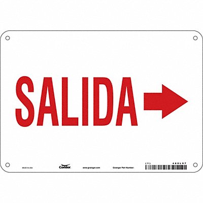 CONDOR 480L97 Safety Sign 7 in x 10 in Aluminum