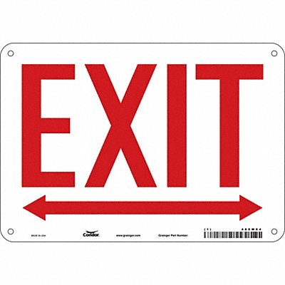 CONDOR 480M04 Safety Sign 7 in x 10 in Aluminum