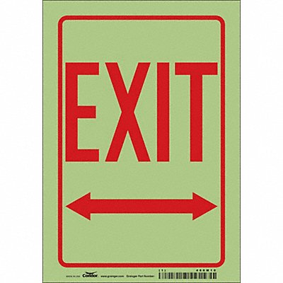 CONDOR 480M10 J7042 Safety Sign 10 inx7 in Glow Vinyl