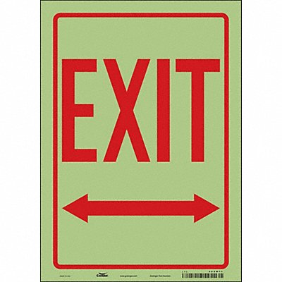 CONDOR 480M11 J7042 Safety Sign 14 inx10 in Glow Vinyl