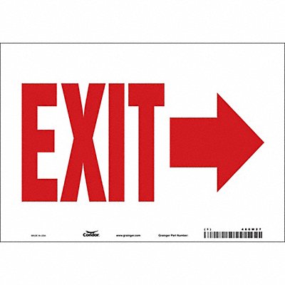 CONDOR 480M27 Safety Sign 7 in x 10 in Vinyl