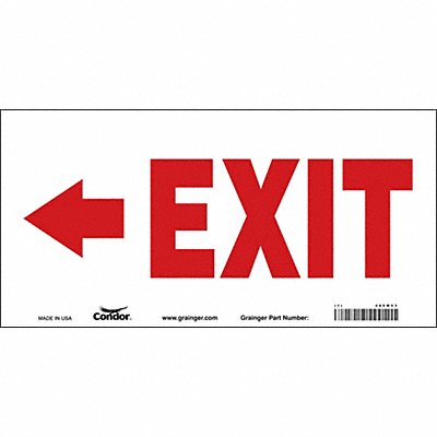 CONDOR 480M53 Safety Sign 7 in x 14 in Vinyl