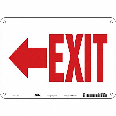 CONDOR 480M55 Safety Sign 7 in x 10 in Aluminum