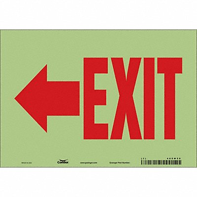 CONDOR 480M59 Safety Sign 14 inx10 in Glow Vinyl
