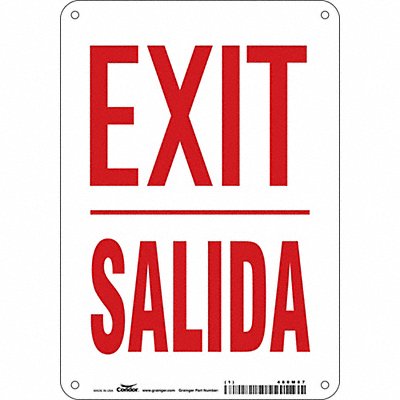 CONDOR 480M87 K1873 Safety Sign 10 in x 7 in Aluminum