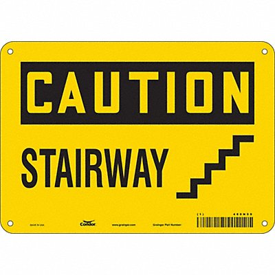 CONDOR 480N09 Safety Sign 7 in x 10 in Aluminum