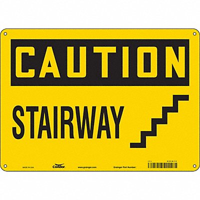 CONDOR 480N10 Safety Sign 10 in x 14 in Aluminum