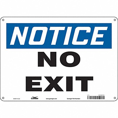 CONDOR 480N74 Safety Sign 10 in x 14 in Aluminum