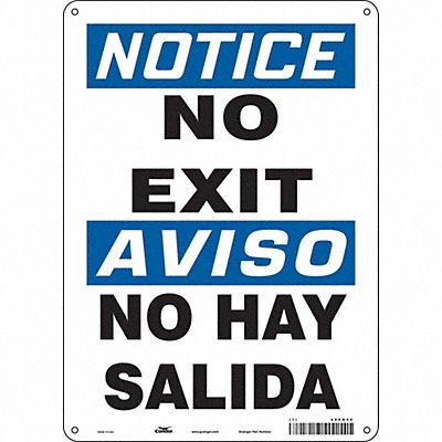CONDOR 480N94 Safety Sign 14 in x 10 in Aluminum