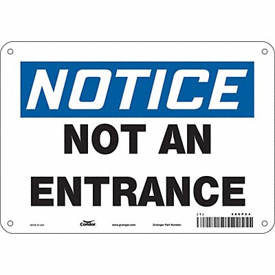 CONDOR 480P04 Safety Sign 7 in x 10 in Polyethylene