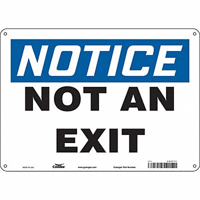 CONDOR 480P11 Safety Sign 10 in x 14 in Polyethylene