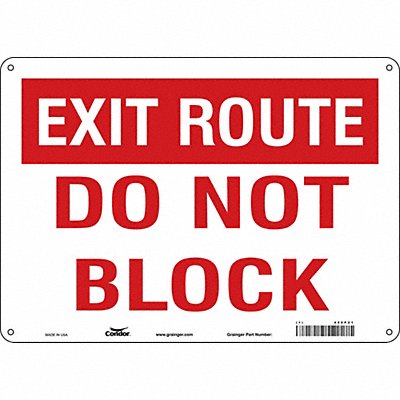 CONDOR 480P21 J7937 Safety Sign 10 in x 14 in Aluminum