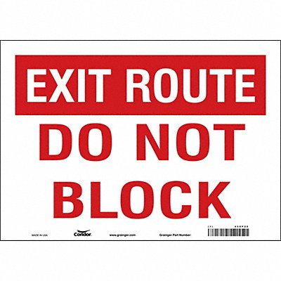 CONDOR 480P25 J7937 Safety Sign 10 in x 14 in Vinyl