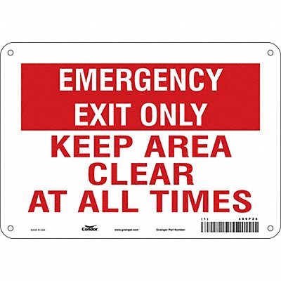 CONDOR 480P26 Safety Sign 7 in x 10 in Aluminum