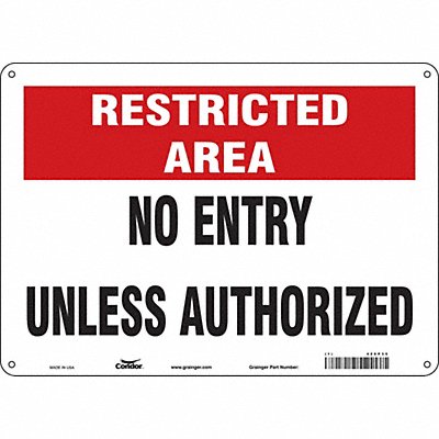CONDOR 480P35 Safety Sign 10 in x 14 in Polyethylene