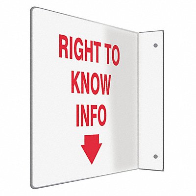 CONDOR 480W98 High Visibility Safety Sign 12 W 8 H