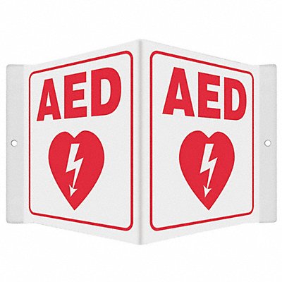 CONDOR 480Y26 Safety Sign 6 in x 8 1/2 in PETG
