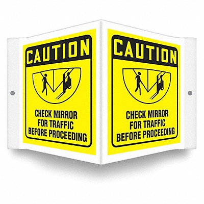 CONDOR 480Y44 Safety Sign 6 inx8 1/2 in PETG