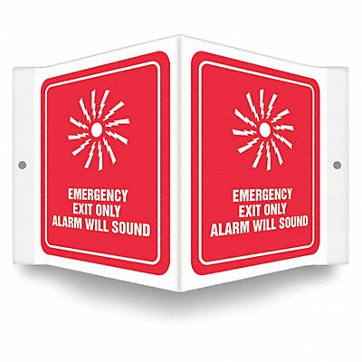 CONDOR 480Y55 Safety Sign 6 in x 8 1/2 in PETG