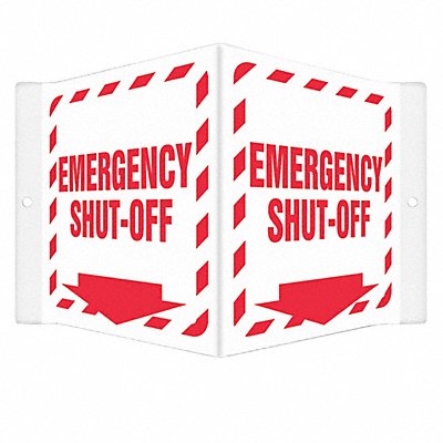 CONDOR 480Z66 Safety Sign 6 in x 8 1/2 in PETG