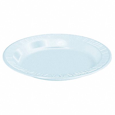 DART 6PWCR6PWC Disposable Foam Plate 6 in WH PK1000