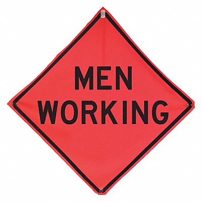EASTERN METAL SIGNS AND SAFETY 14Z557 Men Working Traffic Sign 48 x 48