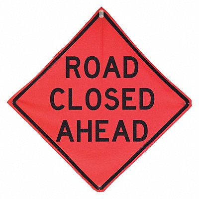 EASTERN METAL SIGNS AND SAFETY 669C48MORCA Road Closed Ahead Traffic Sign 48 x 48