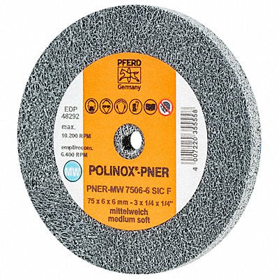 PFERD 48292 Unitised Wheel 3 in Dia 1/4 in W Fine
