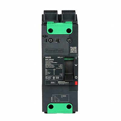 SQUARE D BDL26025 Circuit Breaker 25A 2P 525VAC BDL