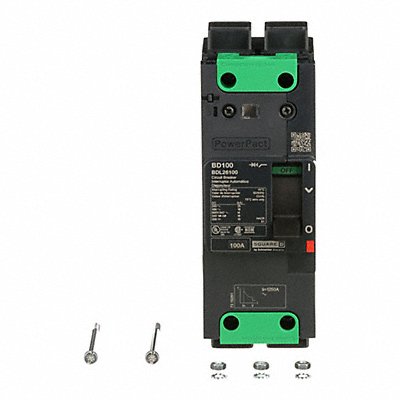 SQUARE D BDL26100 Circuit Breaker 100A 2P 525VAC BDL