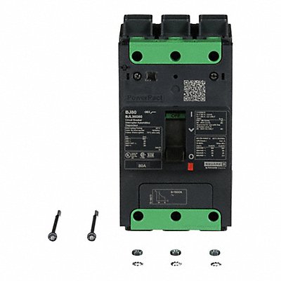 SQUARE D BJL36080 Circuit Breaker 80A 3P 690VAC BJL